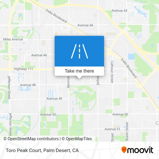 Toro Peak Court map