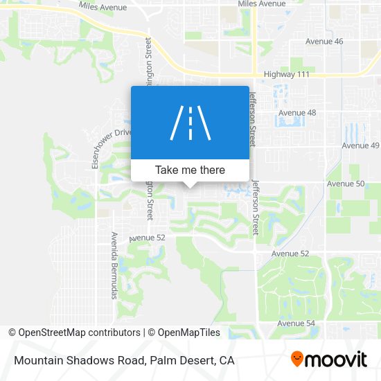 Mountain Shadows Road map