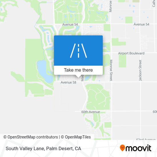 South Valley Lane map
