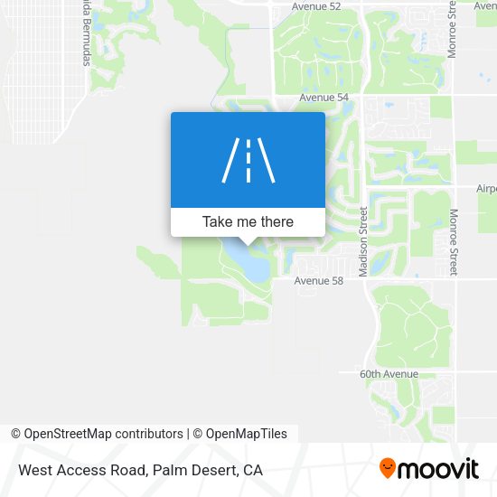 West Access Road map