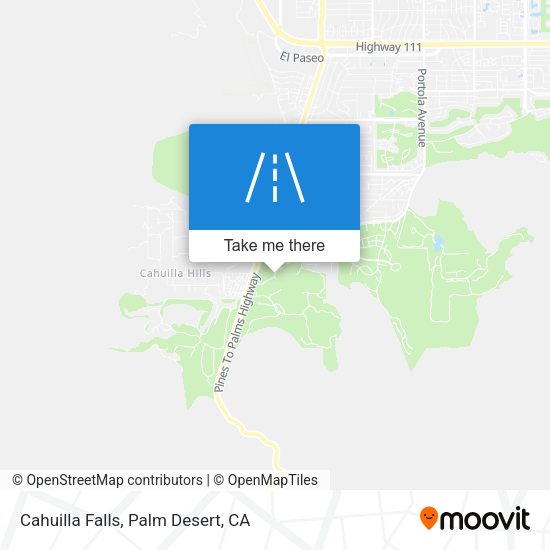 Cahuilla Falls map
