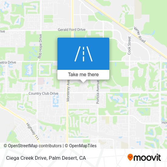 Ciega Creek Drive map