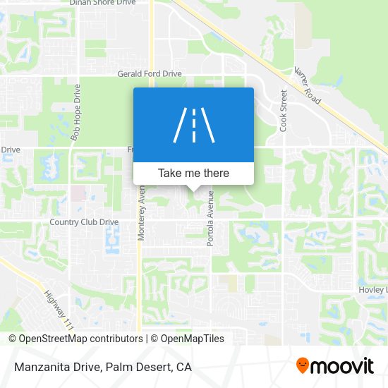Manzanita Drive map