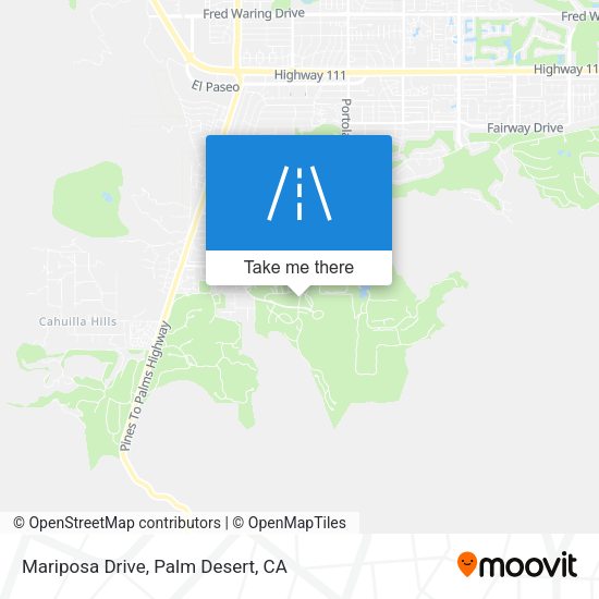 Mariposa Drive map