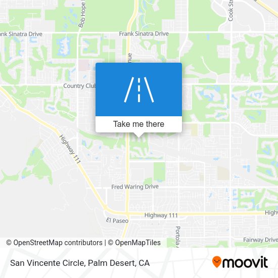 San Vincente Circle map