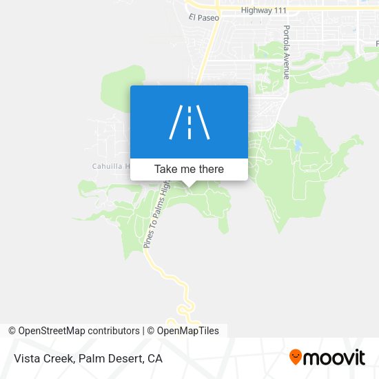 Vista Creek map