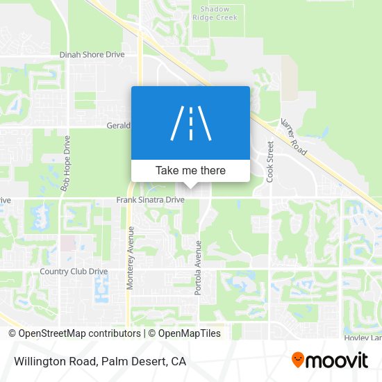 Willington Road map