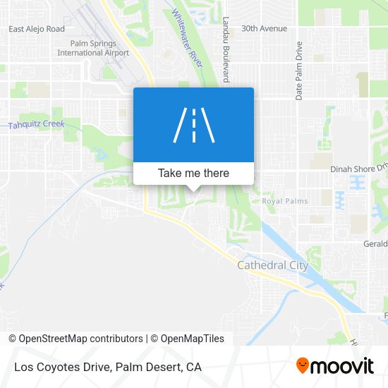 Los Coyotes Drive map
