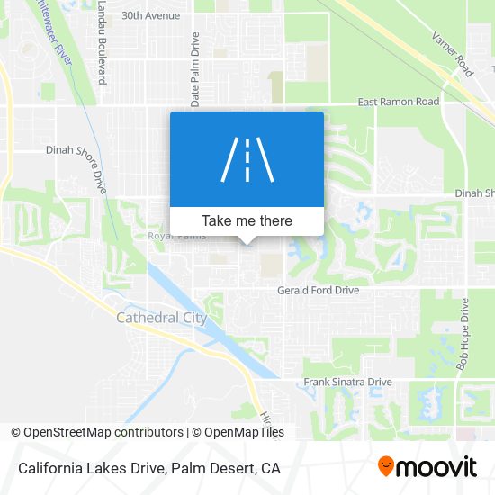 California Lakes Drive map