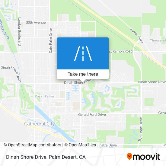 Dinah Shore Drive map