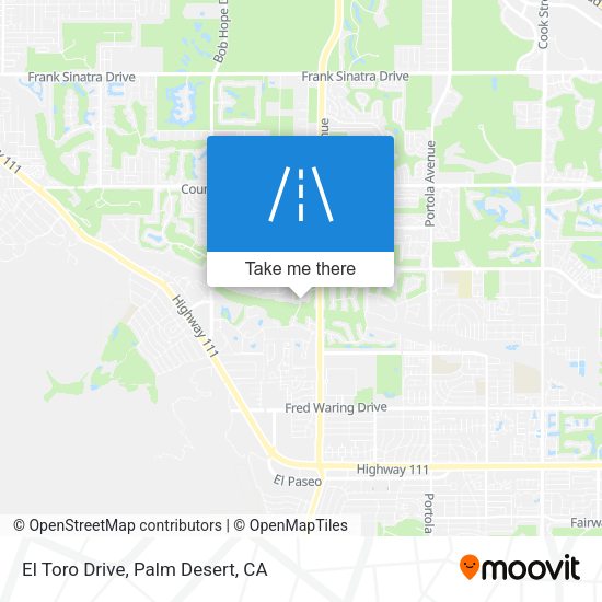 El Toro Drive map