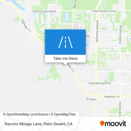 Rancho Mirage Lane map