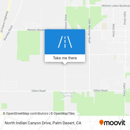 North Indian Canyon Drive map