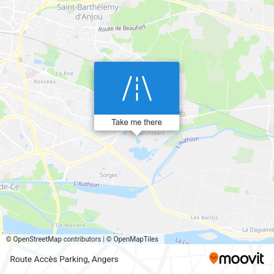 Route Accès Parking map