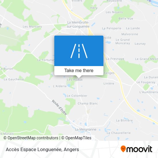 Accès Espace Longuenée map
