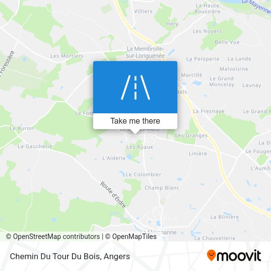 Chemin Du Tour Du Bois map