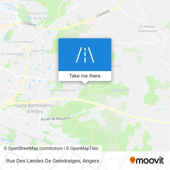 Rue Des Landes De Geindraiges map