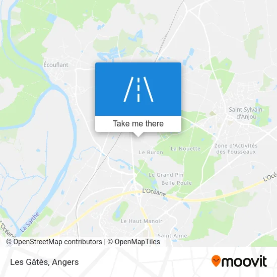Les Gâtès map