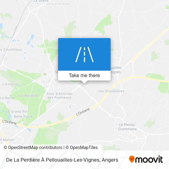 De La Perdière À Pellouailles-Les-Vignes map