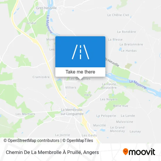 Chemin De La Membrolle À Pruillé map