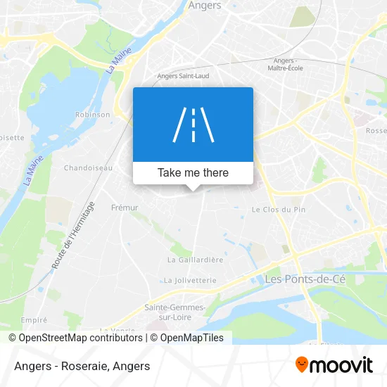 Angers - Roseraie map