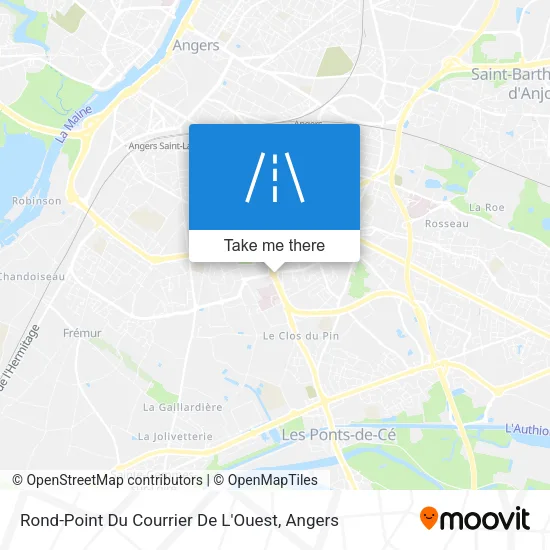 Rond-Point Du Courrier De L'Ouest map