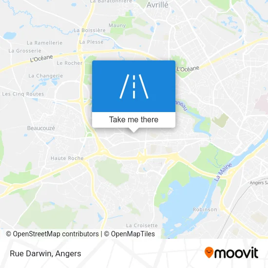 Rue Darwin map