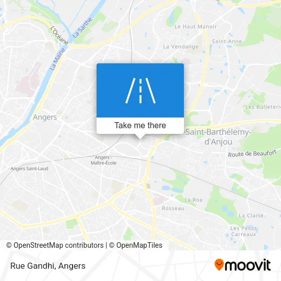 Rue Gandhi map