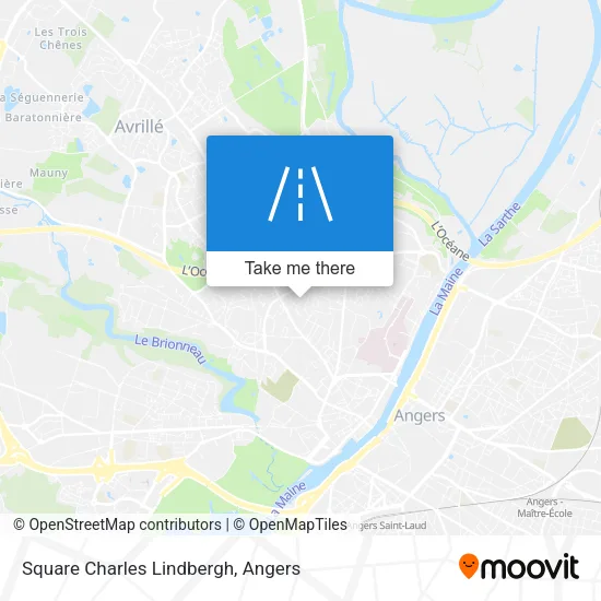 Square Charles Lindbergh map
