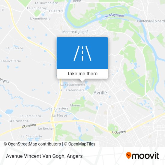 Avenue Vincent Van Gogh map