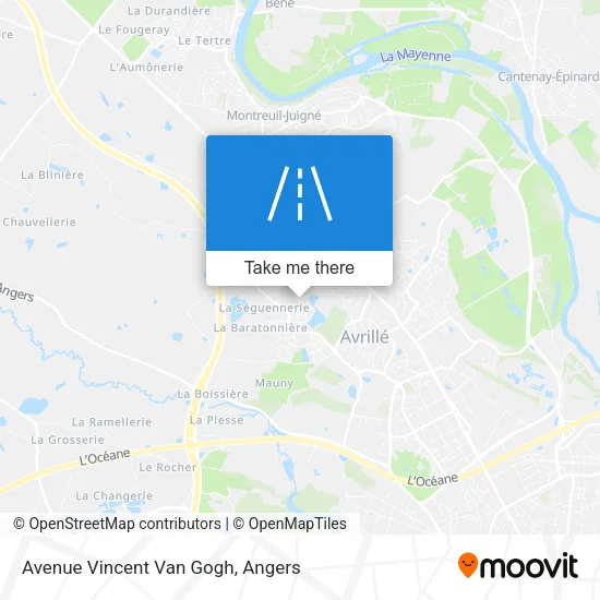 Avenue Vincent Van Gogh map
