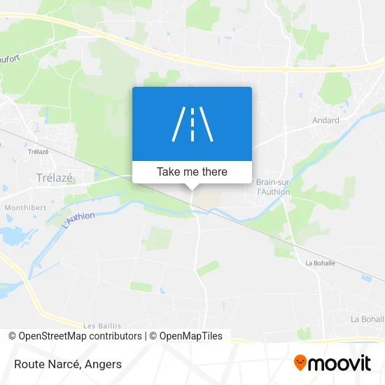 Route Narcé map