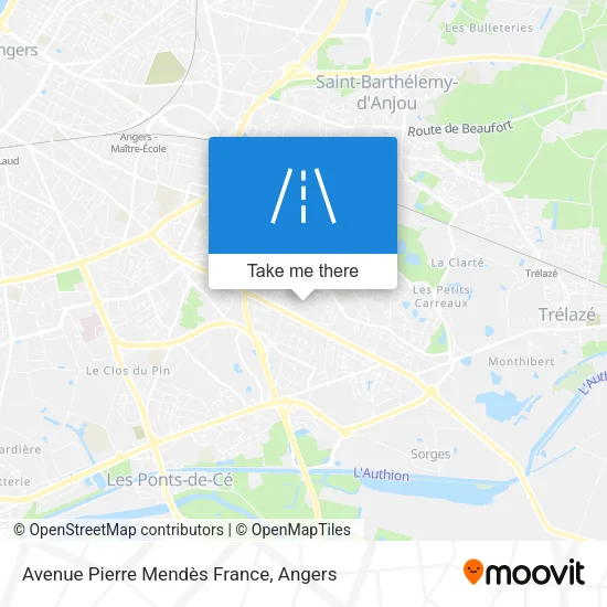 Avenue Pierre Mendès France map