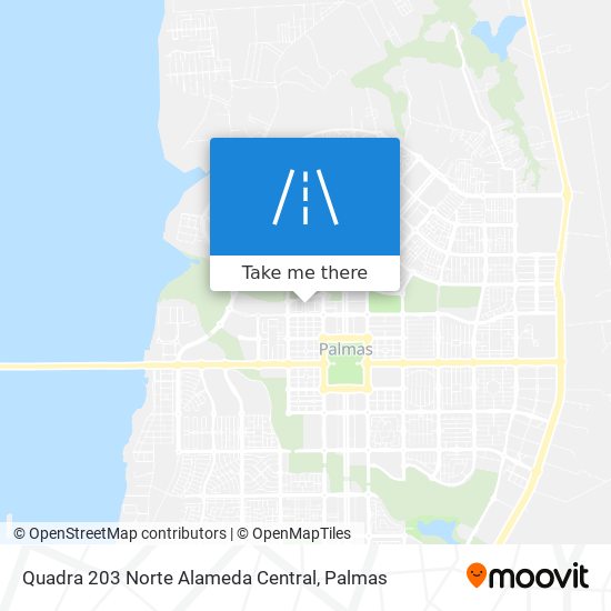 Quadra 203 Norte Alameda Central map