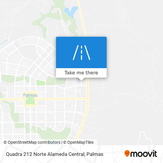 Quadra 212 Norte Alameda Central map