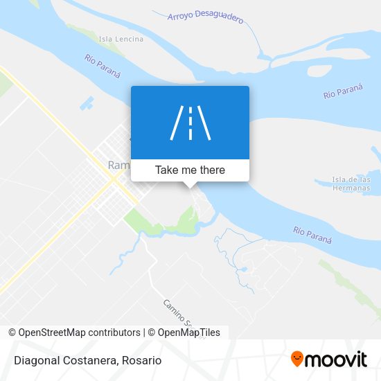 Mapa de Diagonal Costanera