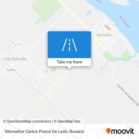 Mapa de Monseñor Carlos Ponce De León