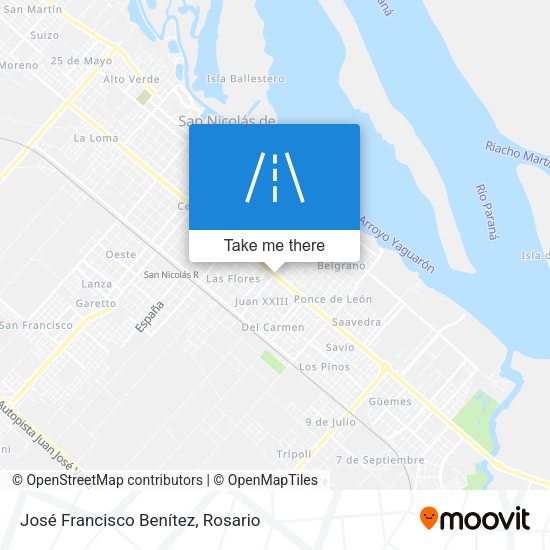 José Francisco Benítez map