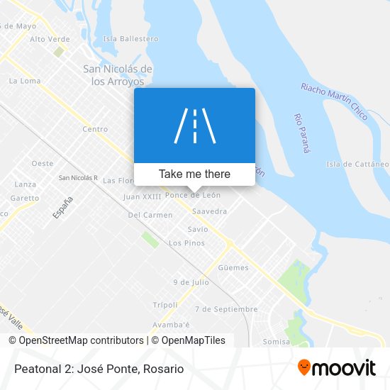 Mapa de Peatonal 2: José Ponte
