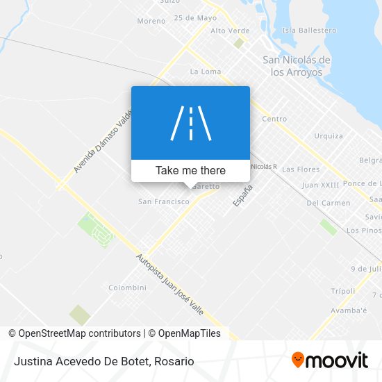 Justina Acevedo De Botet map
