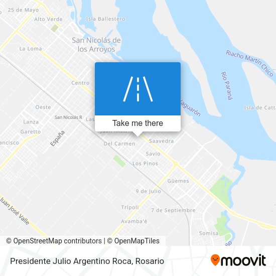 Mapa de Presidente Julio Argentino Roca