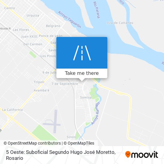 5 Oeste: Suboficial Segundo Hugo José Moretto map