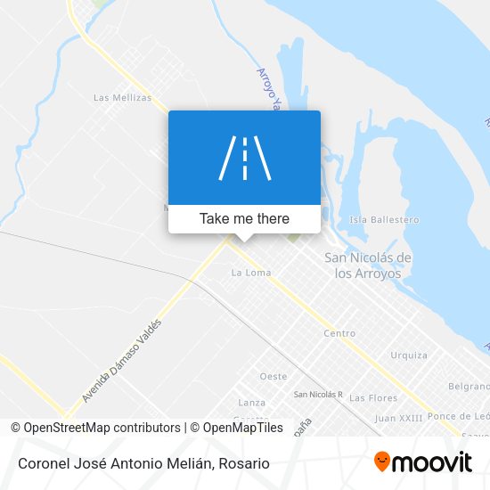Mapa de Coronel José Antonio Melián