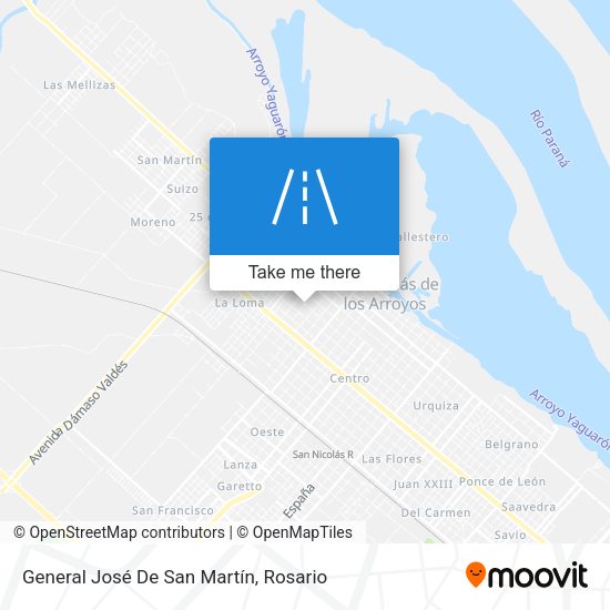 General José De San Martín map