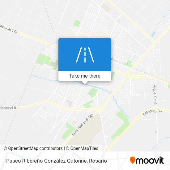 Paseo Ribereño González Gatonne map