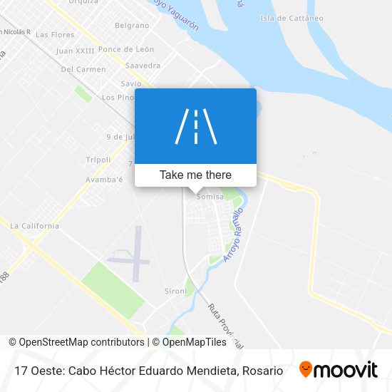 Mapa de 17 Oeste: Cabo Héctor Eduardo Mendieta