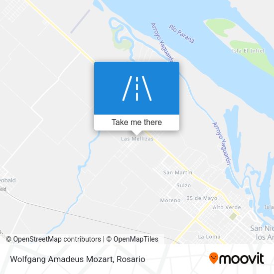 Mapa de Wolfgang Amadeus Mozart
