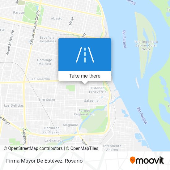 Firma Mayor De Estévez map