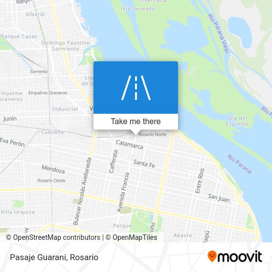 Mapa de Pasaje Guaraní