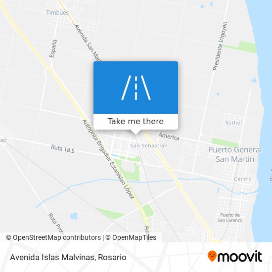 Avenida Islas Malvinas map
